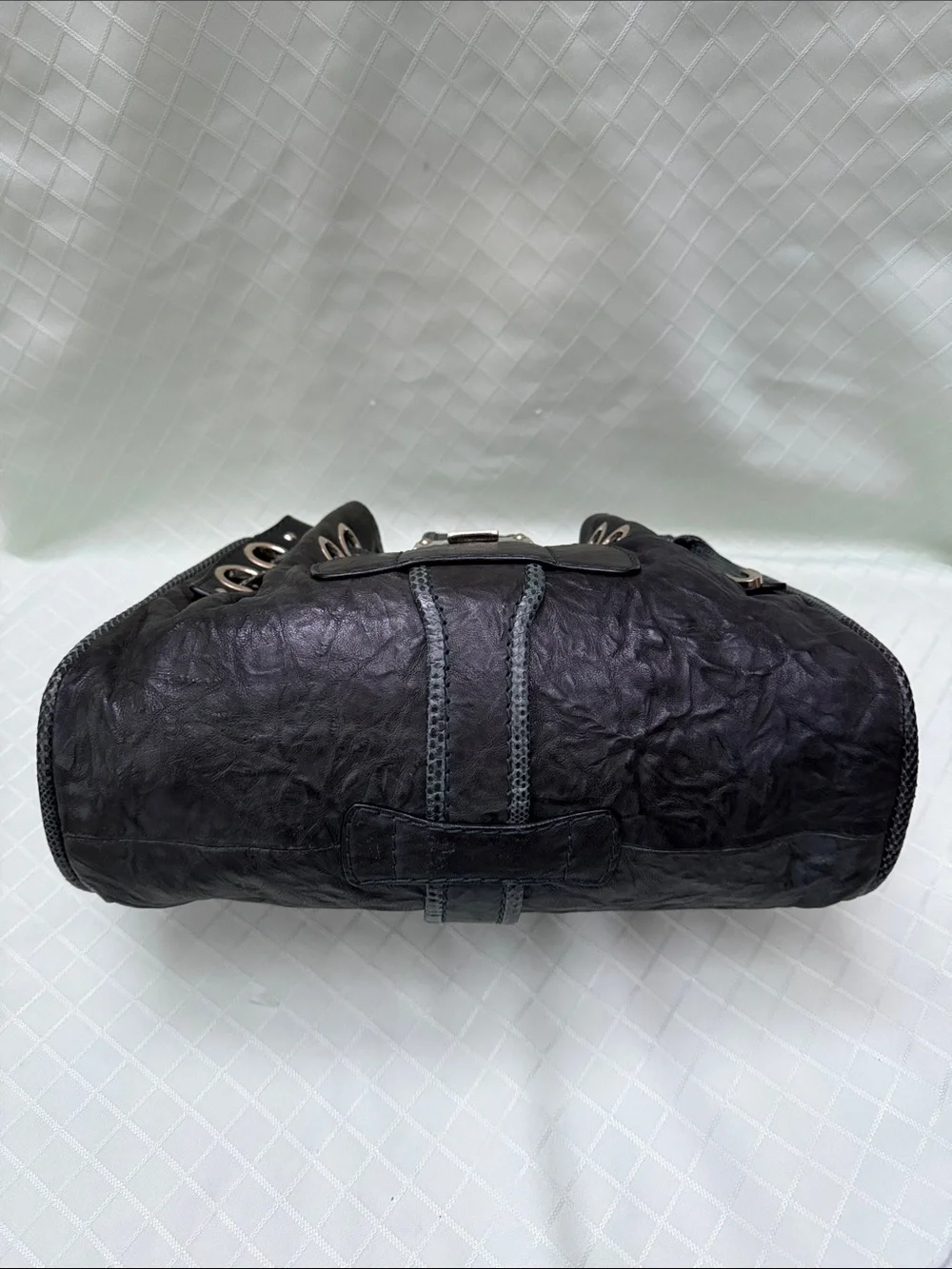 Jimmy Choo Dark Green Leather Shoulder Bag with Gold Hardware - Picture 9 of 13